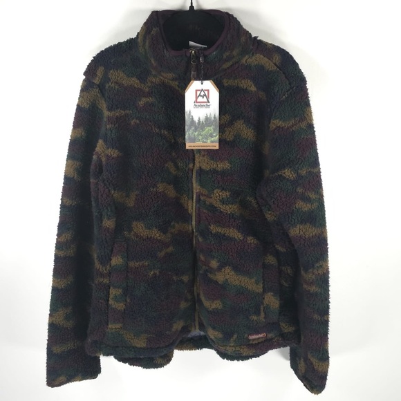 NWT AVALANCHE Outdoor Soft Relaxed FullZip Teddy Camo Fleece Jacket CA851 MEDIUM - Picture 10 of 13